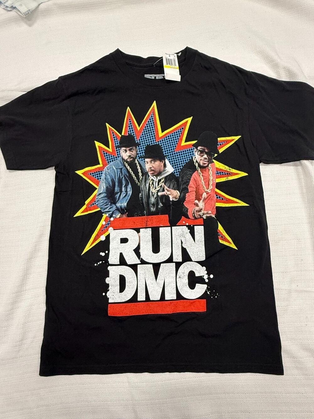 RUN DMC T Shirt Mens Medium Black Graphic Hip Hop Rap Group Band Tee NWT